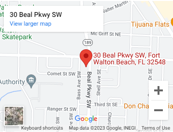 A map of the location of 3 0 beal pkwy sw.